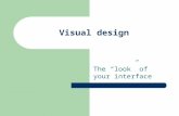 Visual design The “look” of your interface. Agenda Poster information Errors review Visual design.