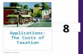 Copyright©2004 South-Western 8 Applications: The Costs of Taxation.