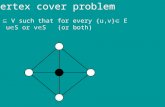 Vertex cover problem S  V such that for every {u,v}  E u  S or v  S (or both)