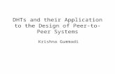 DHTs and their Application to the Design of Peer-to-Peer Systems Krishna Gummadi.