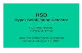 HSD Hyper Scintillation Detector R.S.RAGHAVAN VIRGINIA TECH Neutrino Geophysics Workshop Honolulu HI--Dec 15, 2005.
