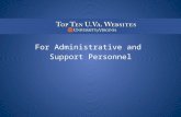 For Administrative and Support Personnel. U.Va. Website Templates http://www.virginia.edu/webstandards/templates