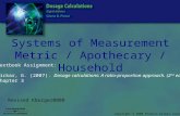 Copyright © 2008 Thomson Delmar Learning Systems of Measurement Metric / Apothecary / Household Revised KBurger0808 Textbook Assignment: Pickar, G. (2007).