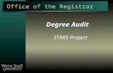 Office of the Registrar Degree Audit STARS Project.