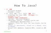 交通大學資訊工程學系 1 How To Java? 使用 JDK –Microsoft Windows –FreeBSD / Linux 使用 Java IDE ( 注意 ! 很多仍需 JDK 配合 ) –VisualAge for Java (IBM) (Eclipse