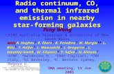 Radio continuum, CO, and thermal infrared emission in nearby star-forming galaxies Tony Wong CSIRO Australia Telescope & University of New South Wales.