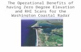 The Operational Benefits of having Zero Degree Elevation and RHI Scans for the Washington Coastal Radar.