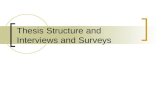 Thesis Structure and Interviews and Surveys. Thesis Structure.