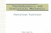 Thermo & Stat Mech - Spring 2006 Class 19 1 Thermodynamics and Statistical Mechanics Partition Function.