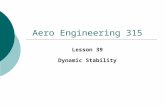 Aero Engineering 315 Lesson 39 Dynamic Stability.