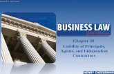 Chapter 30 Liability of Principals, Agents, and Independent Contractors.