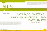 1 MIS, Chapter 3 ©2011 Course Technology, a part of Cengage Learning DATABASE SYSTEMS, DATA WAREHOUSES, AND DATA MARTS CHAPTER 3 Hossein BIDGOLI MIS.