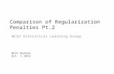 Comparison of Regularization Penalties Pt.2 NCSU Statistical Learning Group Will Burton Oct. 3 2014.