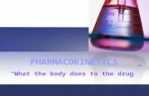PHARMACOKINETICS “What the body does to the drug”.
