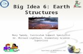 Department of Mathematics and Science Big Idea 6: Earth Structures Grade 5 Mary Tweedy, Curriculum Support Specialist Dr. Millard Lightburn, Elementary.