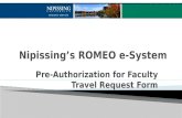 Pre-Authorization for Faculty Travel Request Form
