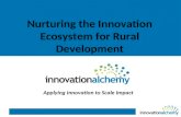 Nurturing the Innovation Ecosystem for Rural Development Applying Innovation to Scale Impact.