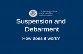 Suspension and Debarment How does it work? Randy Sawyer, ICE SDO.