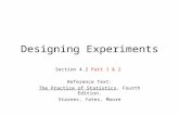 Designing Experiments Section 4.2 Part 1 & 2 Reference Text: The Practice of Statistics, Fourth Edition. Starnes, Yates, Moore.