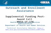 FY 2015 Health Center Outreach and Enrollment Assistance Supplemental Funding Post-Award Call HRSA-15-126 Health Resources and Services Administration.
