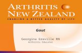 Arthritis New Zealand Gout Georgina Greville RN Arthritis Educator.