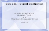 ECE 301 – Digital Electronics Multi-bit Adder Circuits, Multiplier Circuit, and Magnitude Comparator Circuit (Lecture #11)