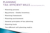  Planning process  Big picture – Estate Inventory  Planning framework  Planning environment  General principles of tax planning  Planning tools 