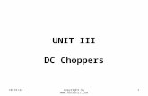 UNIT III DC Choppers 7/3/2015Copyright by .