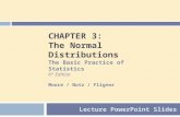 CHAPTER 3: The Normal Distributions Lecture PowerPoint Slides The Basic Practice of Statistics 6 th Edition Moore / Notz / Fligner.