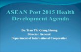 Dr. Tran Thi Giang Huong Director General Department of International Cooperation.