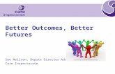 Better Outcomes, Better Futures Sue Neilson, Depute Director Adults Care Inspectorate.