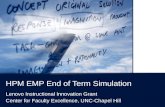 HPM EMP End of Term Simulation Lenovo Instructional Innovation Grant Center for Faculty Excellence, UNC-Chapel Hill.