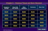 © 2012 Pearson Education, Inc. Chapter 6 – Osseous Tissue and Bone Structure $100 $200 $300 $400 $500 $100 $200 $300 $400 $500 Compact or Spongy? Bone.