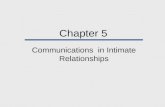Chapter 5 Communications in Intimate Relationships.