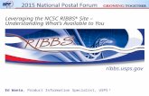 Ed Wanta, Product Information Specialist, USPS ® Leveraging the NCSC RIBBS ® Site – Understanding What’s Available to You ribbs.usps.gov.
