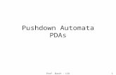 Prof. Busch - LSU1 Pushdown Automata PDAs. Prof. Busch - LSU2 Pushdown Automaton -- PDA Input String Stack States.