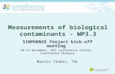 Measurements of biological contaminants - WP3.3 SINPHONIE Project kick-off meeting 10-12 November, REC Conference Center, Szentendre Hungary Martin Täubel,
