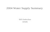 2004 Water Supply Summary Bill Ondrechen IDWR.
