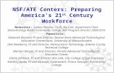 NSF/ATE Centers: Preparing America’s 21 st Century Workforce Moderator: Linnea Fletcher, Co-PI, Bio-Link, Department Chair Biotechnology Austin Community.