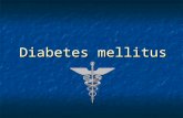 Diabetes mellitus. Definition Diabetes is a metabolic disorder resulting in abnormally high blood sugar levels (hyperglycemia) Blood sugar is normally.