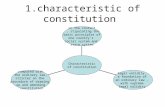 1.characteristic of constitution Characteristic of constitution on the content, stipulating the basic principles of one country's social system and state.