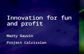 Marty Gauvin Project Calrissian. Innovation – my experience A broader Australian perspective Components of Innovation.