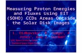 Measuring Proton Energies and Fluxes Using EIT (SOHO) CCDs Areas Outside the Solar Disk Images L. Didkovsky 1, D. Judge 1, A. Jones 1, and J. Gurman 2.