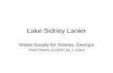 Lake Sidney Lanier Water Supply for Atlanta, Georgia Field Photos 11/19/07 by J. Ebert