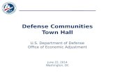 Defense Communities Town Hall U.S. Department of Defense Office of Economic Adjustment June 22, 2014 Washington, DC.