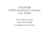ECE595B CMOS Analog IC Design Fall 2008 Byunghoo Jung 765-494-2866 jungb@purdue.edu.