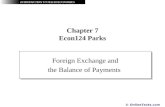 © OnlineTexts.com p. 1 Chapter 7 Econ124 Parks Foreign Exchange and the Balance of Payments Foreign Exchange and the Balance of Payments.