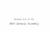90th General Assembly Notable Acts of the. Cory Cox.