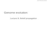 Genome Evolution. Amos Tanay 2009 Genome evolution: Lecture 8: Belief propagation.
