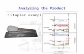 Analyzing the Product Stapler example:. Analyzing the Stapler What would cause the stapler not to work? What is the “architecture” of the stapler? (how.